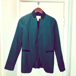 Dark forest green blazer with satin lining